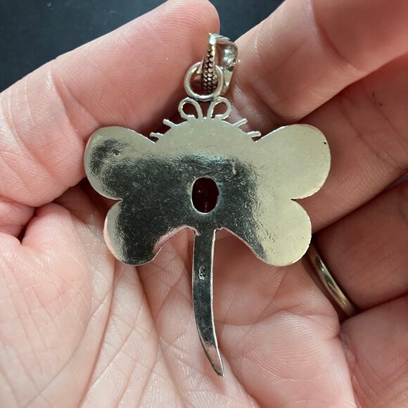 Garnet Dragonfly Pendant - Picture 6 of 6